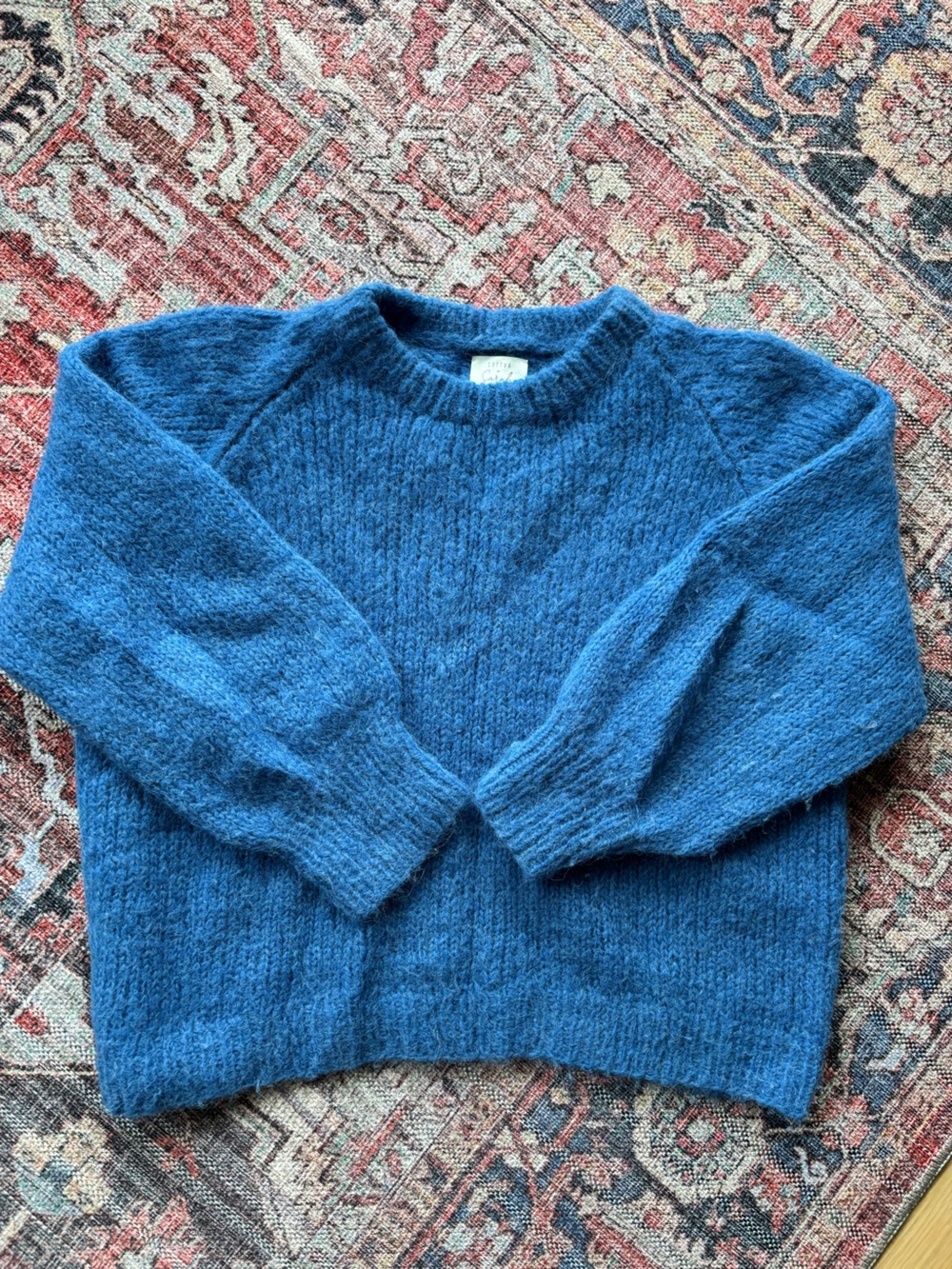 Women's Cozy Blue Crewneck Sweater